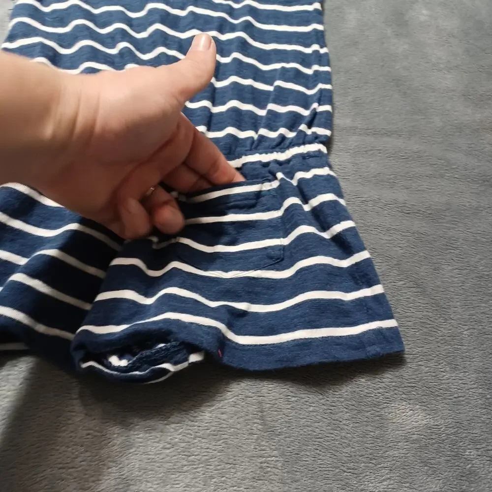 POLO RALPH LAUREN GIRLS 3T‎ STRIPED TERRY ROMPER Blue